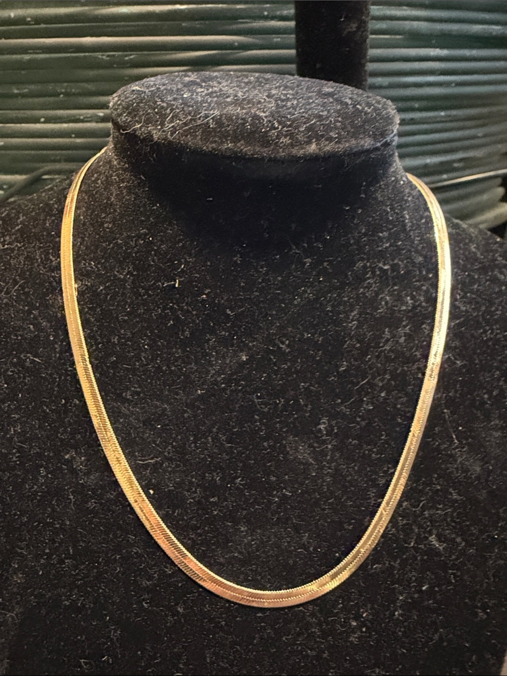 Gold Herringbone Chain Necklace - Women Jewelry